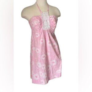 Lilly Pulitzer trapless Halter Dress in Pink Size 2